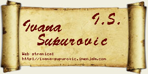 Ivana Supurović vizit kartica